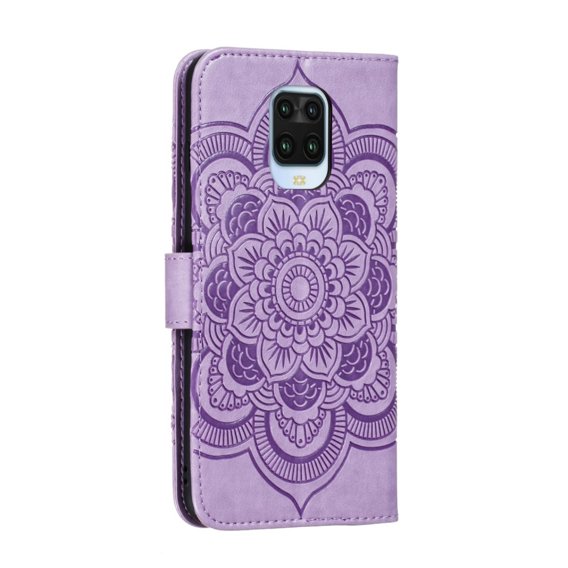 Cu clapetă pentru Xiaomi Redmi Note 9s/ 9 Pro, Mandala Flower, violet