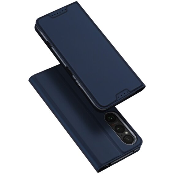 Dux Ducis Huse pentru Sony Xperia 1 VI, Skinpro, albastru închis