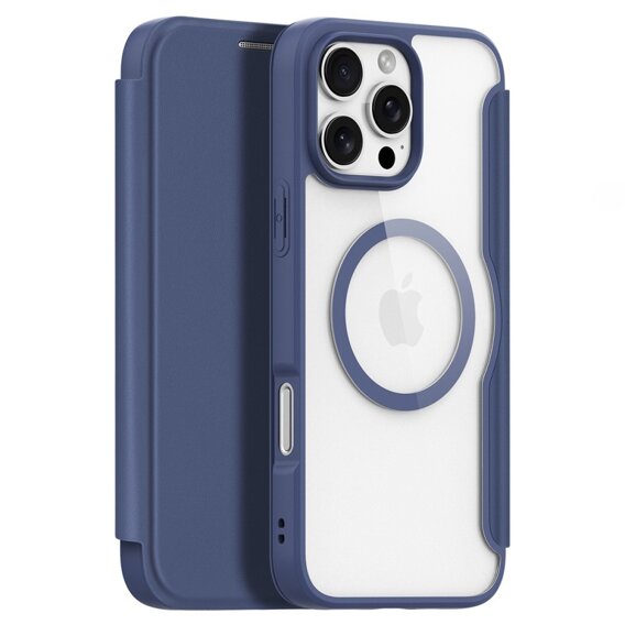 Dux Ducis Huse pentru iPhone 16 Pro Max, Skin X Pro, MagSafe, albastru închis