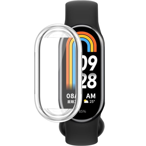 Etui TPU Frame do Xiaomi Smart Band 8, Przezroczyste