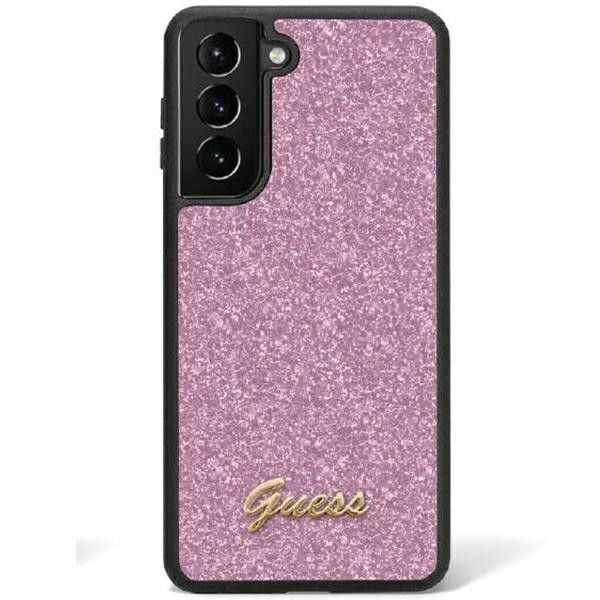 GUESS Huse pentru Galaxy S24 Ultra, Glitter Script Hardcase, violet