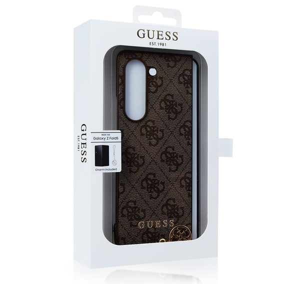 GUESS Huse pentru Samsung Galaxy Z Fold 5, 4G Charms Collection Hardcase, maro