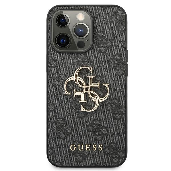 GUESS Huse pentru iPhone 13 / 13 Pro, 4G Big Metal Logo, gri