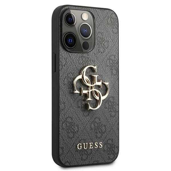 GUESS Huse pentru iPhone 13 / 13 Pro, 4G Big Metal Logo, gri