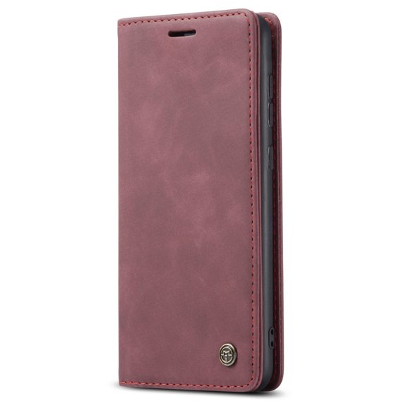 Husa CASEME pentru Samsung Galaxy A53 5G, Leather Wallet Case, roșu