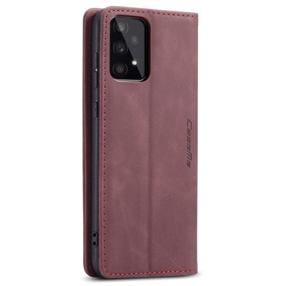 Husa CASEME pentru Samsung Galaxy A53 5G, Leather Wallet Case, roșu