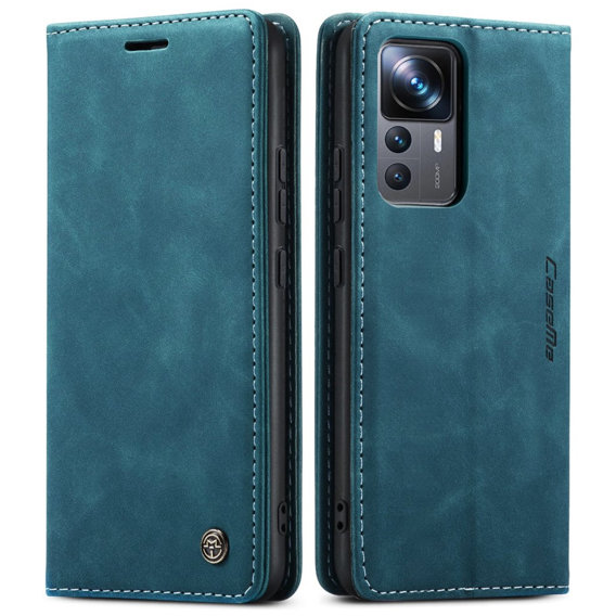 Husa CASEME pentru Xiaomi 12T / 12T Pro, Leather Wallet Case, turquoise