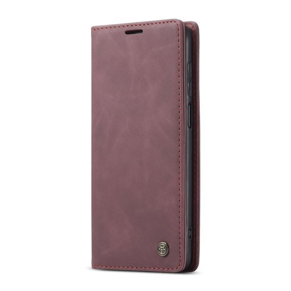 Husa CASEME pentru Xiaomi do Redmi Note 9s / 9 Pro, Leather Wallet Case, maroon