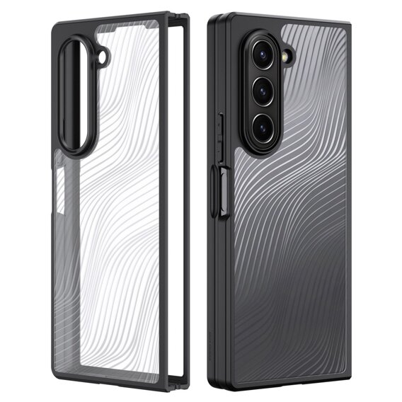 Husa DuxDucis pentru Samsung Galaxy Z Fold6 5G, Aimo case, transparent / negru