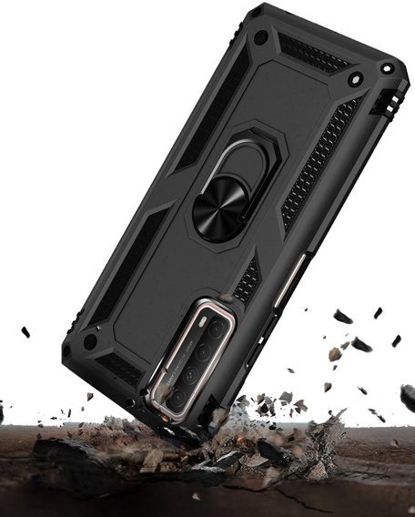 Husă blindată pentru Huawei P Smart 2021, Nox Case Ring, negru