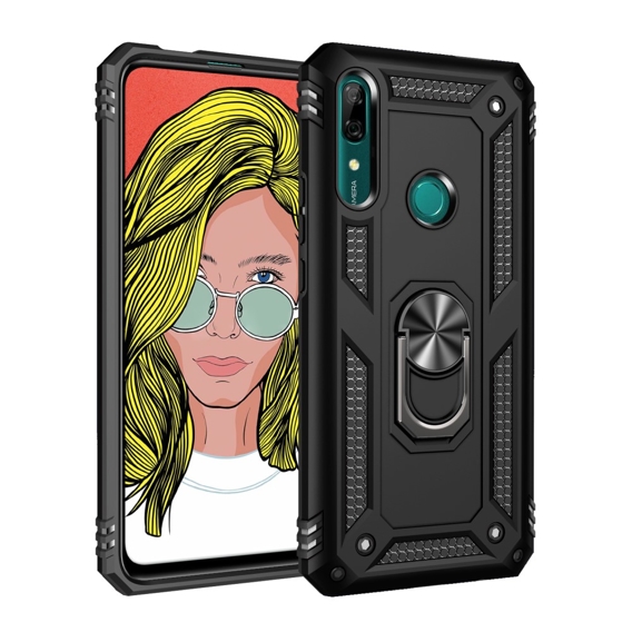 Husă blindată pentru Huawei P Smart Z, Nox Case Ring, negru