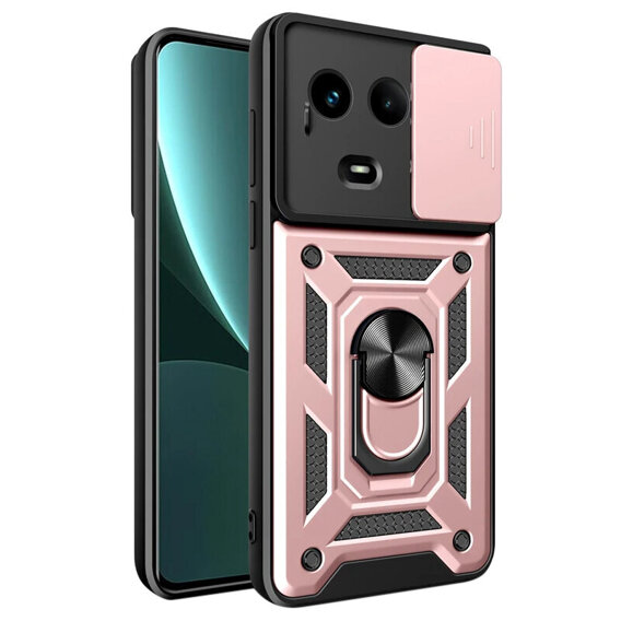 Husă blindată pentru Realme 11 5G, CamShield Slide, roz rose gold