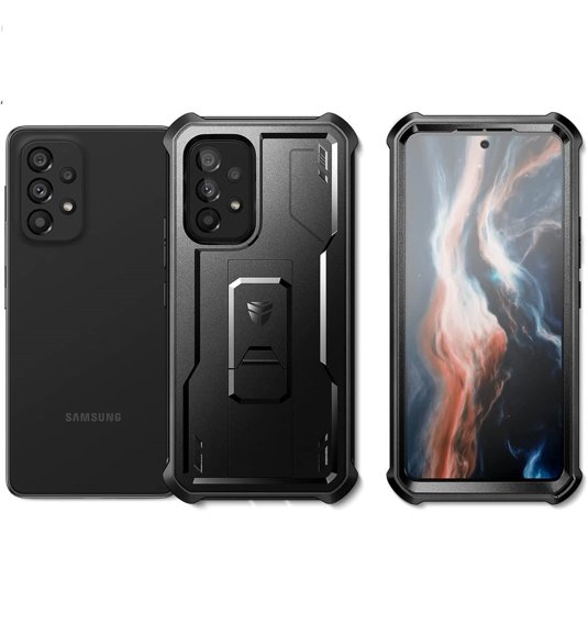 Husă blindată pentru Samsung Galaxy A53 5G, Dexnor Full Body, negru