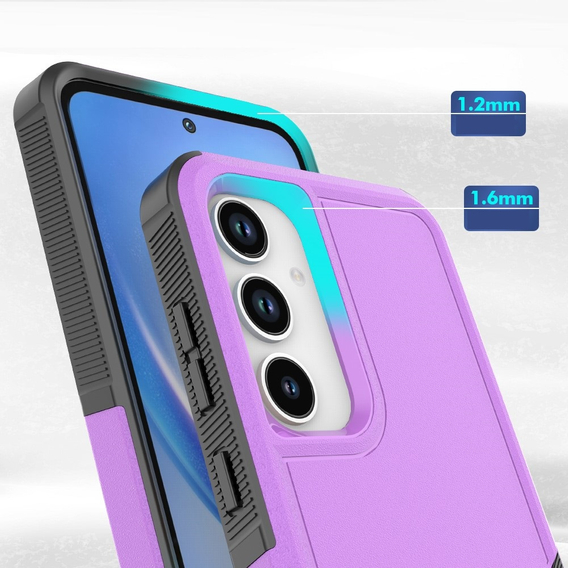 Husa blindată pentru Samsung Galaxy A55 5G, Dual Shockproof, violet