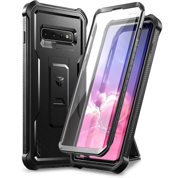 Husă blindată pentru Samsung Galaxy S10 Plus, Dexnor Full Body, negru