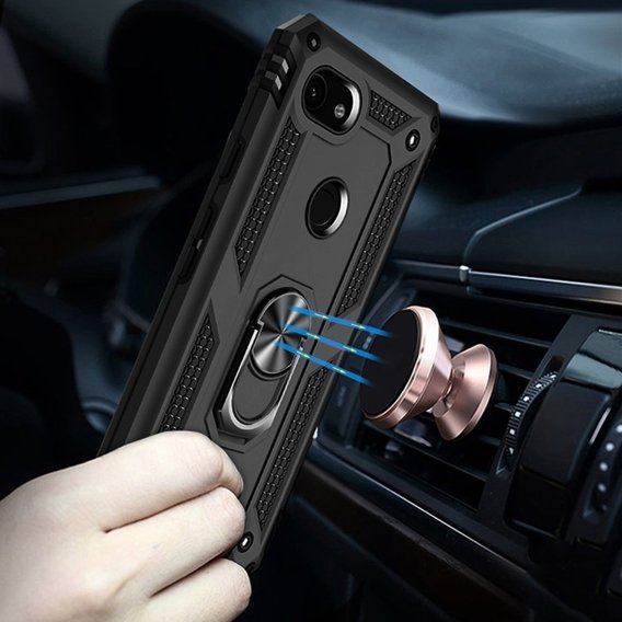 Husă blindată pentru do Google Pixel 3A, Nox Case Ring, negru