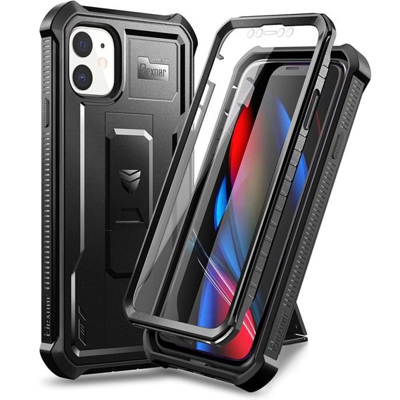 Husă blindată pentru iPhone 11, Dexnor Full Body, negru