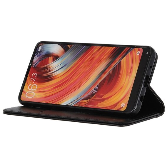 Husa cu clapetă pentru Xiaomi Poco F6 Pro, Split Leather, negru