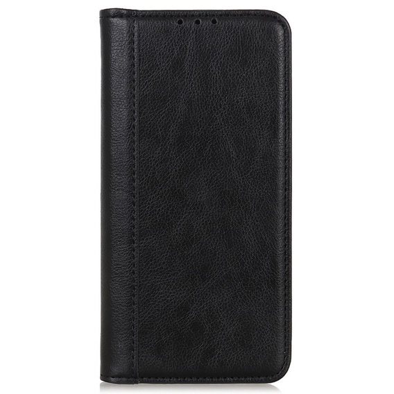 Husa cu clapetă pentru Xiaomi Poco F6 Pro, Split Leather, negru