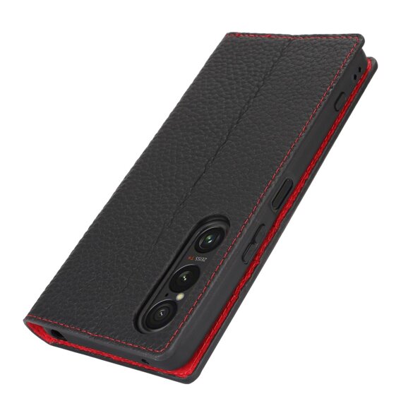 Husă din piele pentru Sony Xperia 1 VI, ERBORD Grain Leather, negru