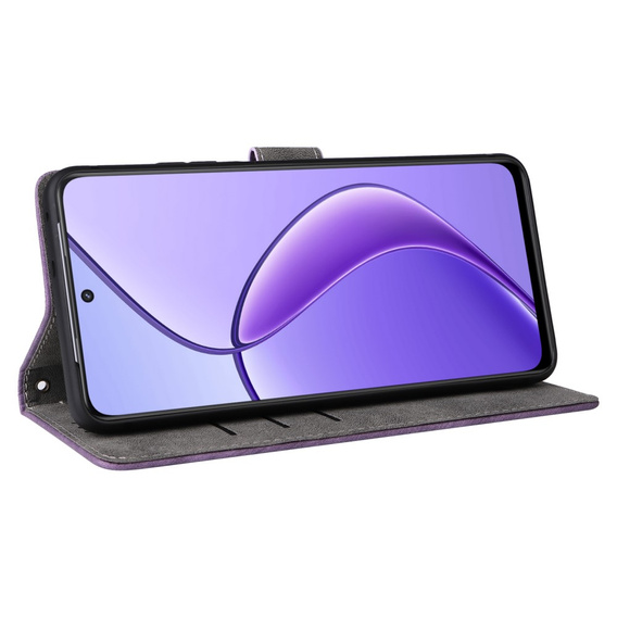 Husă flip pentru Realme 12 5G, RFID Wallet, violet