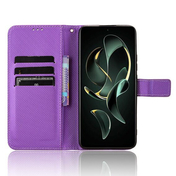 Husă flip pentru Xiaomi 13T / 13T Pro / Redmi K60 Ultra, Smart Magnet, violet