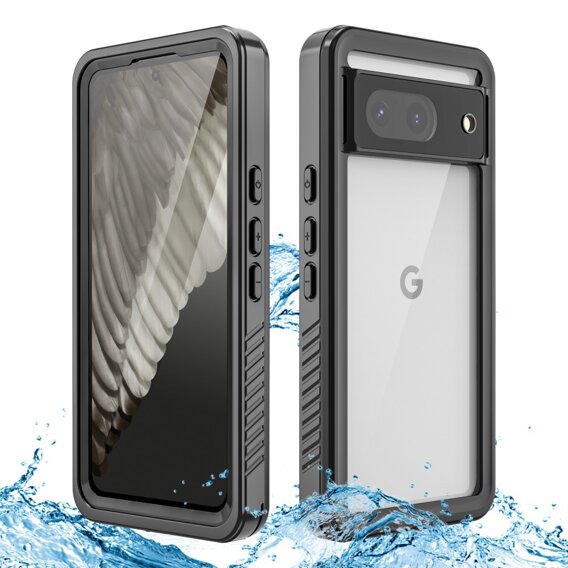 Husă impermeabilă IP68 pentru Google Pixel 8, negru