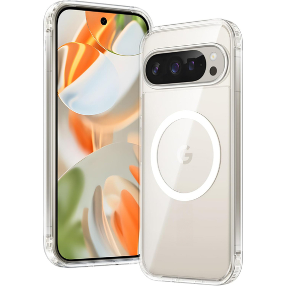 Husă pentru Google Pixel 9 Pro XL, Fusion Hybrid Case, pentru MagSafe, transparentă