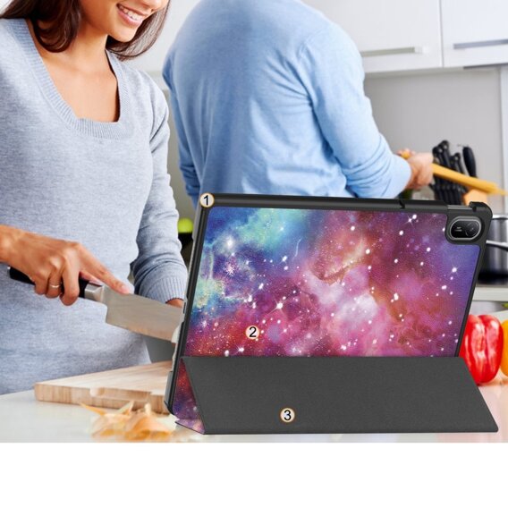 Husă pentru Huawei MatePad SE 11 2024, Smartcase, galaxy