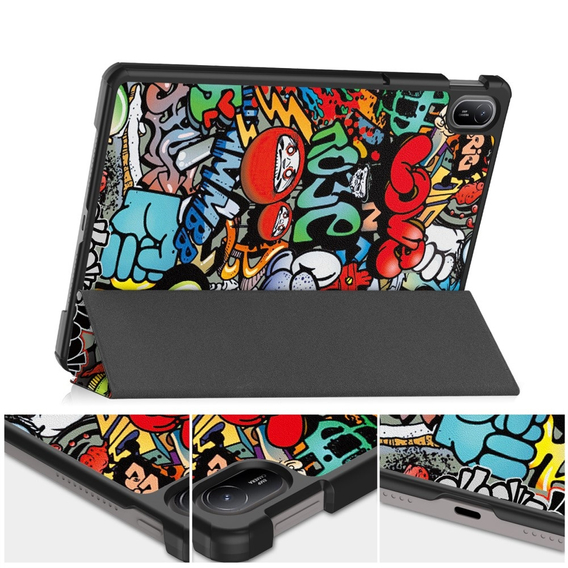 Husă pentru Huawei MatePad SE 11 2024, Smartcase, graffiti