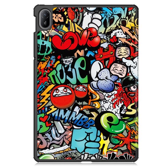 Husă pentru Huawei MatePad SE 11 2024, Smartcase, graffiti