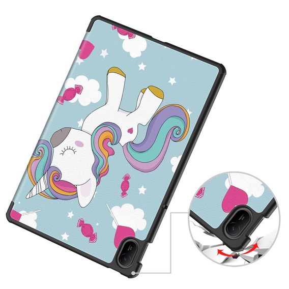 Husă pentru Huawei MatePad SE 11 2024, Smartcase, unicorn