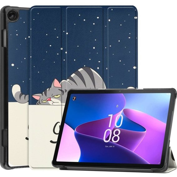 Husă pentru Lenovo Tab M10 10.1 Gen 3 TB-328FU/TB-328XU, Smartcase, sleeping cat