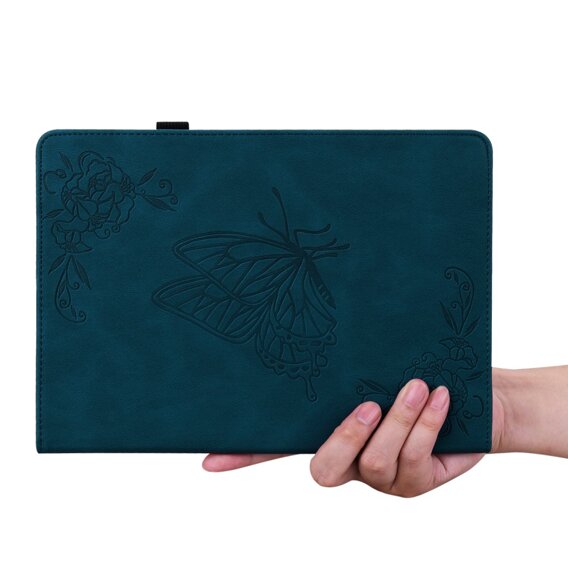 Husă pentru Lenovo Tab M11, Butterfly, albastru închis