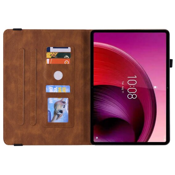 Husă pentru Lenovo Tab M11, Butterfly, maro