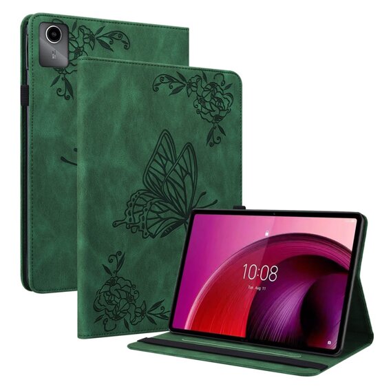 Husă pentru Lenovo Tab M11, Butterfly, verde