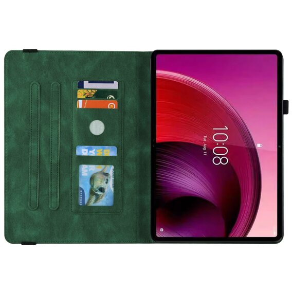 Husă pentru Lenovo Tab M11, Butterfly, verde