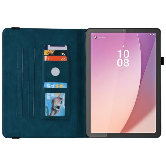 Husă pentru Lenovo Tab M9, Butterfly, albastru