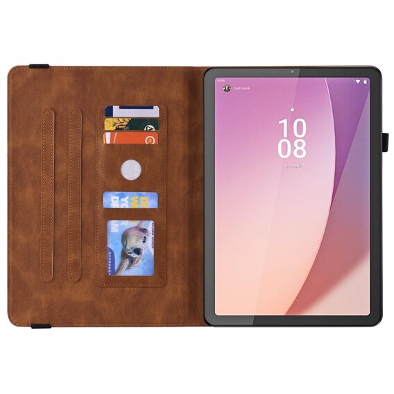 Husă pentru Lenovo Tab M9, Butterfly, maro