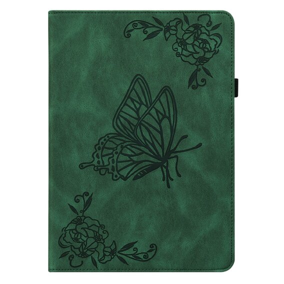 Husă pentru Lenovo Tab M9, Butterfly, verde