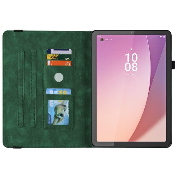 Husă pentru Lenovo Tab M9, Butterfly, verde