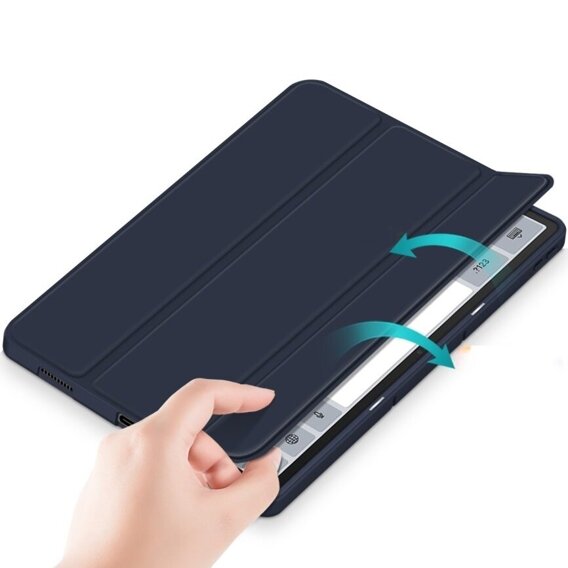 Husă pentru Lenovo Tab P12, Smartcase cu spațiu pentru stylus, albastru închis