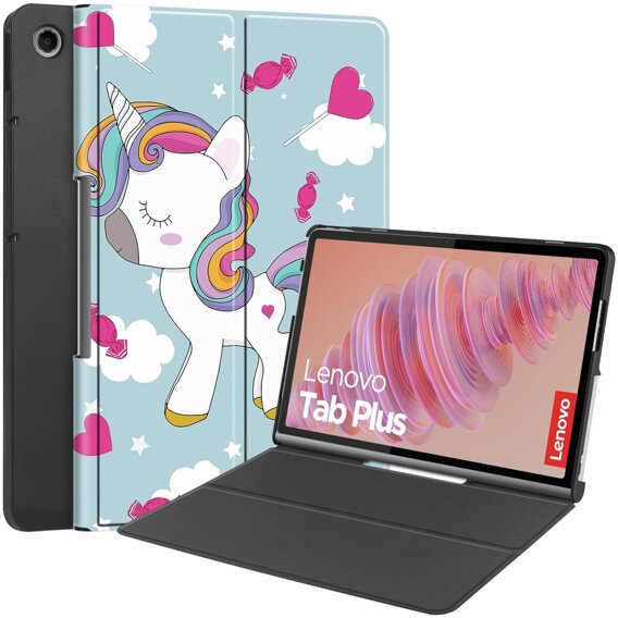 Husă pentru Lenovo Tab Plus, Smartcase, unicorn