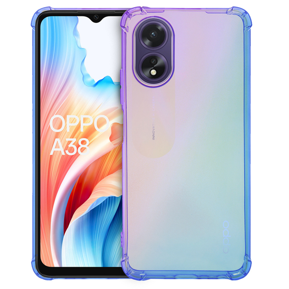 Husa pentru Oppo A38 4G / Oppo A18 4G, Gradient Dropproof, Violet / albastru