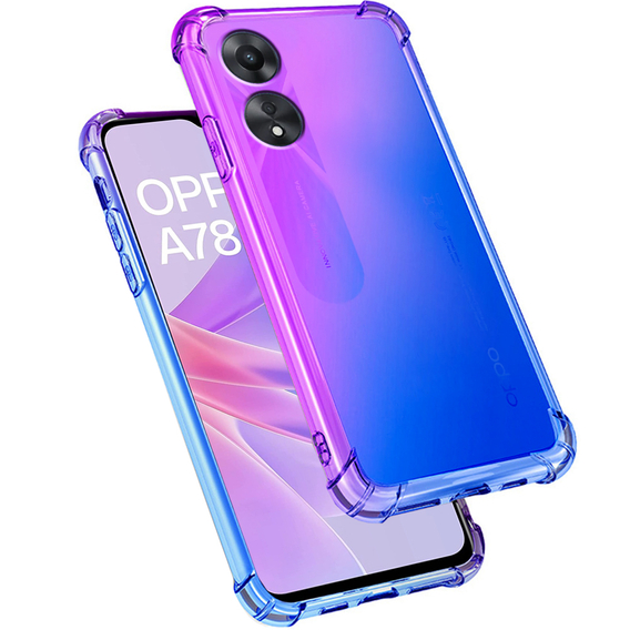 Husa pentru Oppo A78 4G, Gradient Dropproof, Violet / albastru