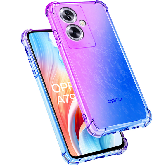 Husa pentru Oppo A79 5G, Gradient Dropproof, Violet / albastru