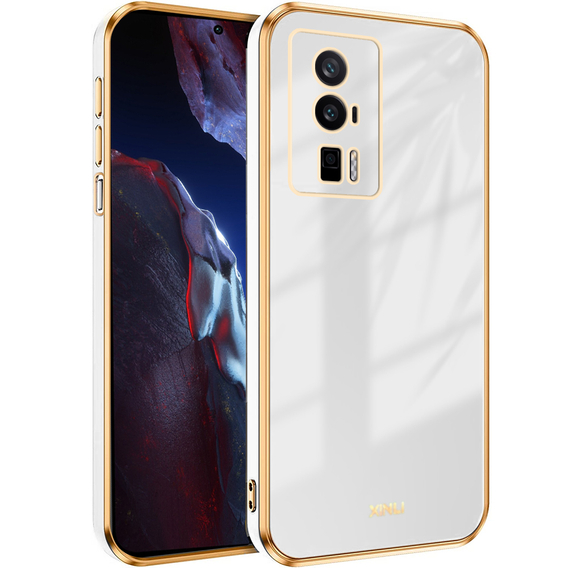 Husă pentru Poco F5 Pro 5G, Glamour CamShield, alb