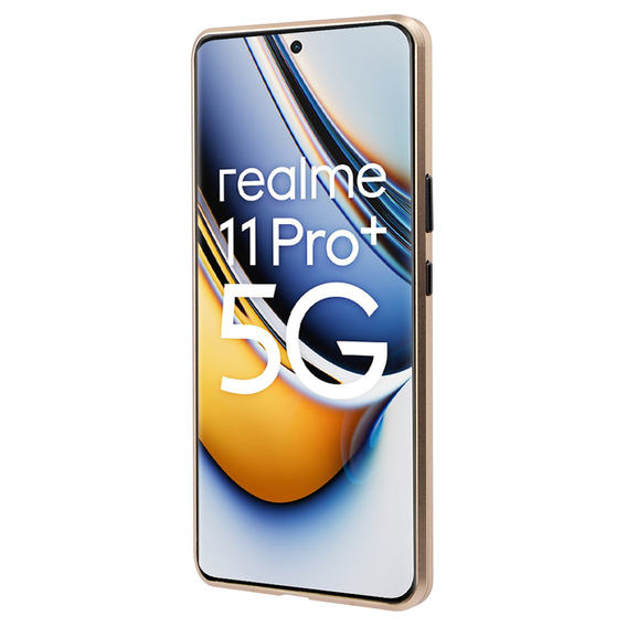 Husa pentru Realme 11 Pro 5G / Pro+ 5G, Magnetic Dual Glass, de aur