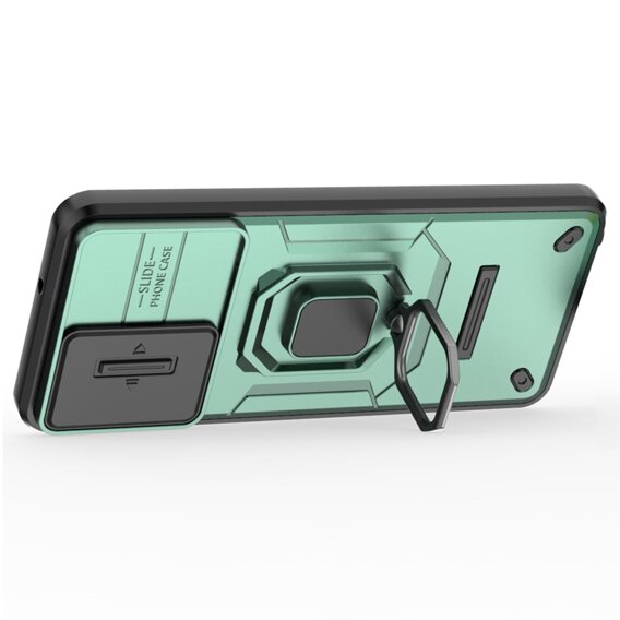 Husă pentru Realme C67 4G, KickStand Camera Lens, verde