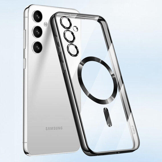 Husă pentru Samsung Galaxy A35 5G, Electro MagSafe, negru + Sticlă pentru ecran